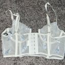 Boutique White Butterfly Corset Top Photo 2