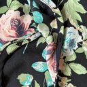 Iris Boho Black Floral Romper With Pockets Size Large Photo 8