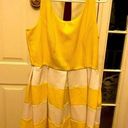 Tiana B SUNNY YELLOW AND WHITE STRIPED DRESS SIZE 14 Photo 0