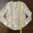 Joie Soft  white & gray animal print long sleeve button down top size XS Photo 8