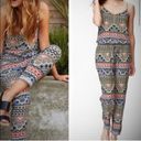 Old Navy  Geometric Aztec Pattern Jumpsuit Cami Cropped Romper Drawstring Size L Photo 9