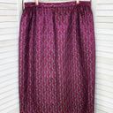 Elite Champagne Metallic Brocade Jacquard Pencil Midi Skirt Gray Pink 18 Photo 6