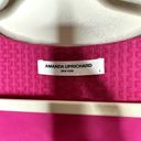 Amanda Uprichard  Lenora Cranberry Barbie Pink Button Down Jacquard Crop Top Photo 5