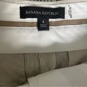 Banana Republic  Tan Khaki Pleated High Waisted Linen Safari Mom Shorts size 4 Photo 1