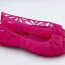 Crocs  Women's Adrina III Peep Toe Flats Slip Ons Bright Pink Jelly Shoes Size 8 Photo 1