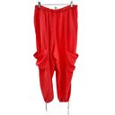 Wild Fable Women's Mid-Rise Wide Leg Parachute Pull-On Pants -  Coral Size Medium Photo 2