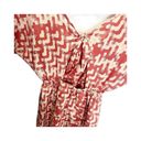 Lush Clothing Lush Dress Women's Small Red Tan Geometric Tie Back Cut Out Short Sleeve A-line Photo 2