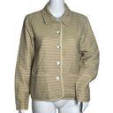 The Territory Ahead  Jacket Womens Medium Tan Pleated Blazer Neutral Minimalist Photo 0