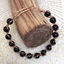 Onyx Handcrafted Black  Copper WireWrapped Bracelet Photo 1