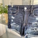 American Eagle  distressed high rise stretch shorts Photo 2