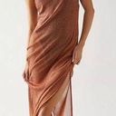 Free People  Intimately After Party Sheer Mesh Slip Dress Copper M Photo 0