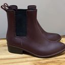 Charlotte Russe  burgundy Chelsea rain boots A24 Photo 5