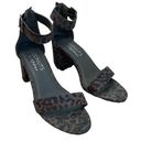 Coconuts by Matisse  Leopard Print Stacked Ankle Strap Sandals Size 8 Photo 0