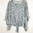 Willow & Sage Women’s Tie Front Gray Cape Size L Photo 0