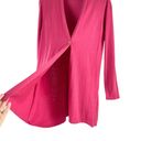 J.Jill  Wool Blend One-Button Front Long Cardigan Knit Sweater in Pink, Large Photo 5