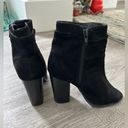 Bella Marie Open toe black suede bootie  Photo 2