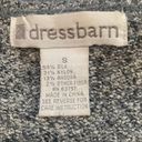 Dress Barn Vintage  Cardigan Sweater Knit Gray Patchwork Round Neck Pastel Floral Photo 8