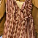 Lush Clothing Pink And White Striped Wrap Tie Dress Photo 2