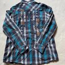 Ariat  REAL Magnificent Snap Women's Plaid Shirt Heavy Embroidery Size XLarge Photo 9