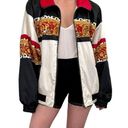 Edge River  Retro Windbreaker Jacket Sz S Vintage 80s 90s Lined Red Yellow Black Photo 0