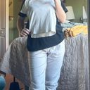 TJ Maxx White Cropped Ribbed Tee Photo 4