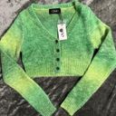 Cider Gradient Green Button Up Knitted Cardigan Photo 1