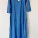 HATCH Maternity The Cotton Cobalt Blue Maxi Dress Size OS Size M Photo 0