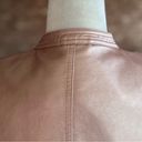 Venus  Rose Gold Lace Up Faux Leather Metallic Jacket NWOT XS Photo 9