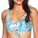 PilyQ  Palmas Blue Tropical Knot Bikini Top Photo 2