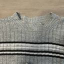 Abound  Womens Gray Shirt Size‎ Medium Striped Long sleeved Light Weight Photo 2