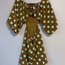 Dee Elle Dee Elly Brown Polka Dot Mini Dress Puff Sleeve Cut Out A Line Size Small Photo 5