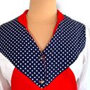 Vintage Banjo Western Cropped Denim Shirt Red White Blue Stars Long Sleeve Size L Photo 1