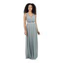 TFNC  London Blue Pleated V Neck Long Killy Maxi Dress Size 16 UK / 12 US New Photo 4