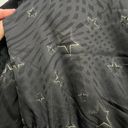 Slate + Willow  Black Star Printed Faux Wrap Dress Size Large $225 Photo 6