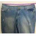 Lane Bryant  Plus Size Genius Fit Distressed Bootcut Jeans Blue Size 16 Petite Photo 7