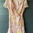 Lush Clothing Pink Floral Wrap Dress Photo 0