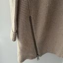 ALLSAINTS  sweater wool alpaca blend large zipper asymmetrical hem Photo 1