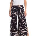 Young Fabulous and Broke  Black Tie Dye Palms Split Wide Leg Pant. Photo 0