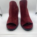 Chelsea & Violet  Tess Suede Block Heel Mules in Burgundy womens sz 8.5 Photo 1