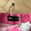 ZARA 4/$25 NEW  Linen Blend Skort Pink Sz XS Photo 6