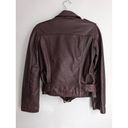 All Saints Balfern Leather Biker Jacket In Deep Berry Size 2 NEW Photo 1