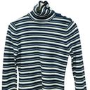 Tracy Reese  Cashmere Blend Navy & Ivory Nautical Striped Sweater Size Medium Photo 5