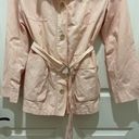 J.Jill  Light Pink Zip / Button up Belted Trench Windbreaker Photo 4