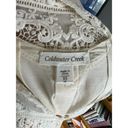 Coldwater Creek  Button Up High Neck Cream Lace Blouse Size XS X-Small Photo 7