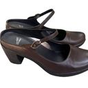 Dansko  Brown Leather Trixie Mary Janes Mules Open Back Heels 39.5 Photo 2