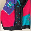 Vintage 90s embroidered stitch floral granny core cottage core sweater vest Size 3X Photo 6