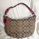 Coach Vintage  boho bag in signature canvas & pink leather Photo 1