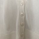 Reiss  Quinie Mesh Covered Button Front V Neck Cardigan Ivory Cream Size S Photo 9