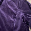 Ralph Lauren Lauren  Purple Velvet Long Sleeve Zip Front Hoodie Size Large Photo 7