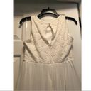 Speechless Size 11 white eyelet lace front tulle layer skirt formal conservative dress Photo 3